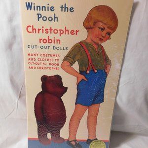 Vintage Winnie the Pooh and Christopher Robin Paper Dolls by Queen Holden NEW